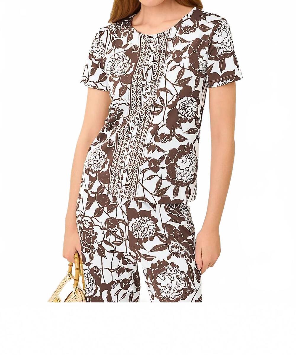 NEW LILLY PULITZER upf 50+ demia chillylilly top in resort white marni engineere